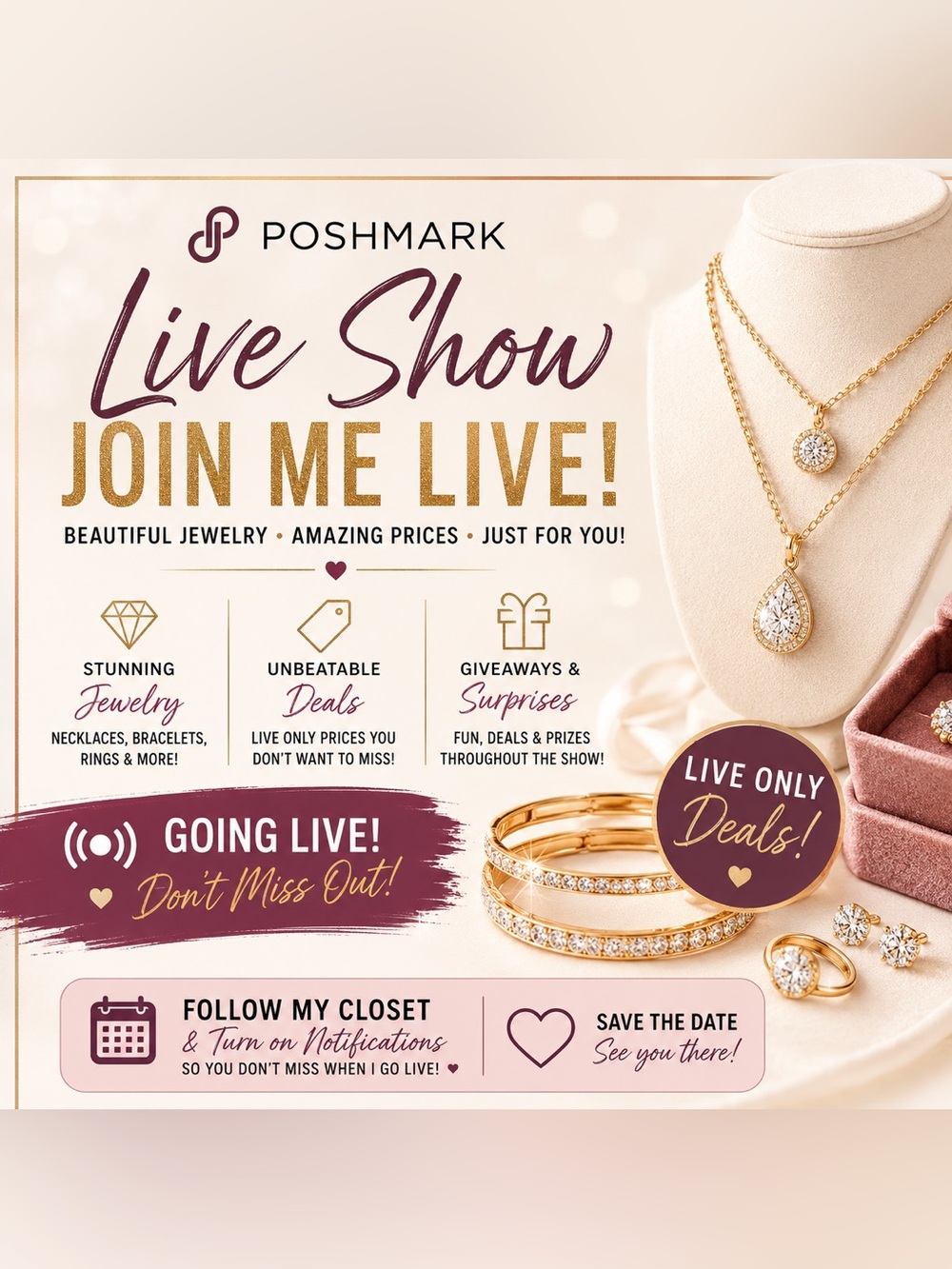 This listing is for live sale only